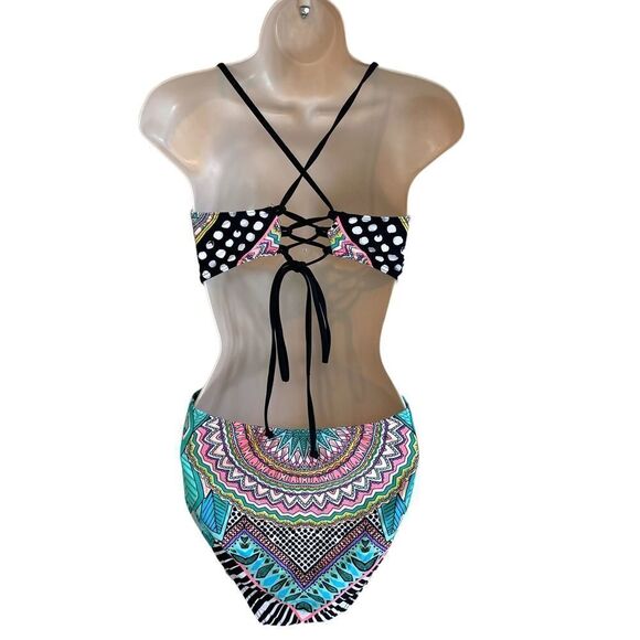 Bar lll Boho Aztec Cutout Swimsuit - Picture 6 of 8